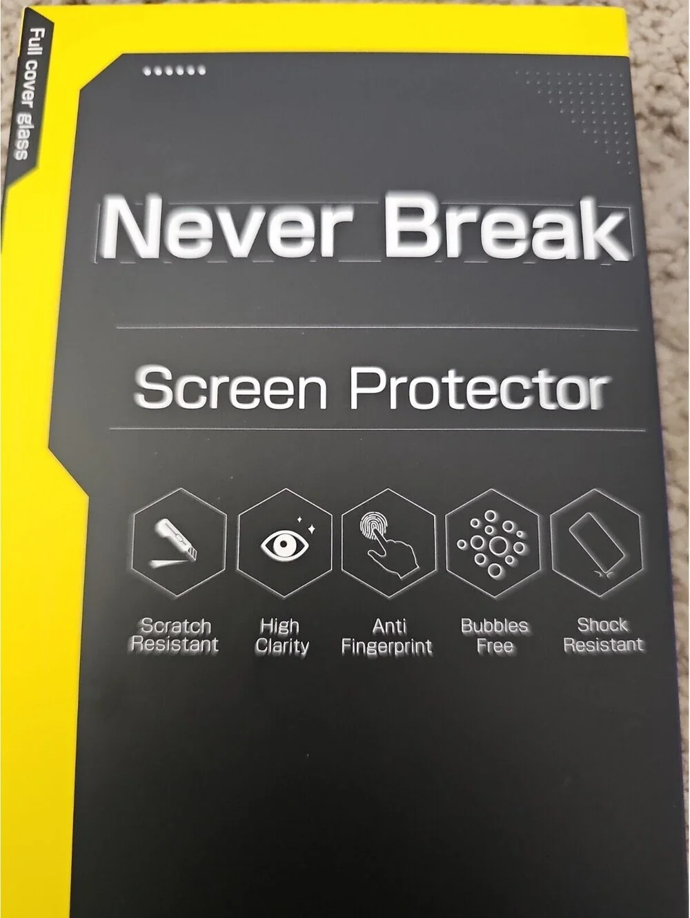 Iphone 17 Pro NeverBreak 9H+ Hardness Tempered Glass Screen Protector